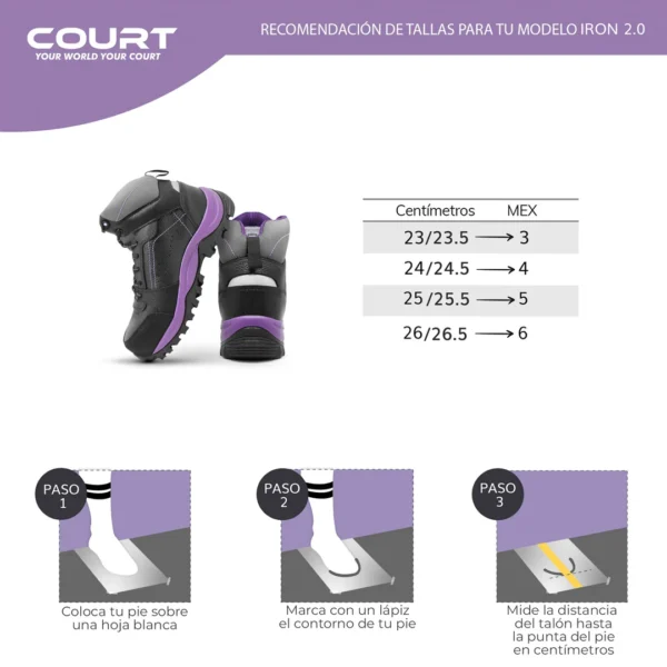 Calzado Industrial 701P Morado para Dama - Imagen 3