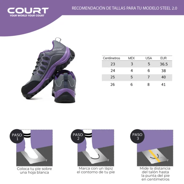 Calzado Industrial 200zcx Morado para Dama - Imagen 7